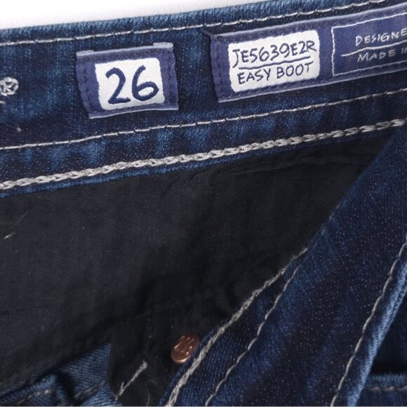 MISS ME EASY BOOT Jeans Embroidered JE5639E2R DK 52C Size 26 - Picture 7 of 14